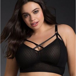 Torrid Strappy Black Mesh Bralette